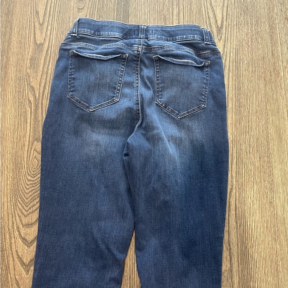 Westbound Straight Jeans Mid Rise Frayed Hem Whisker Denim Medium Wash Size 6 - Picture 11 of 11